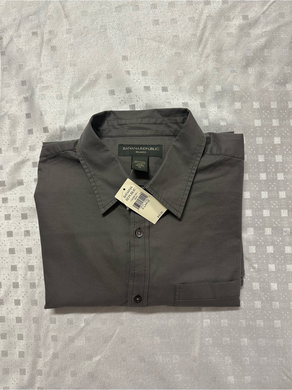 Banana Republic Men's Long-Sleeve Button-Up Shirt - Charcoal Gray